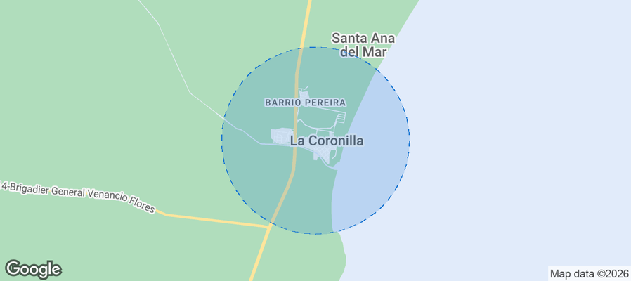 La Coronilla Airbnb map